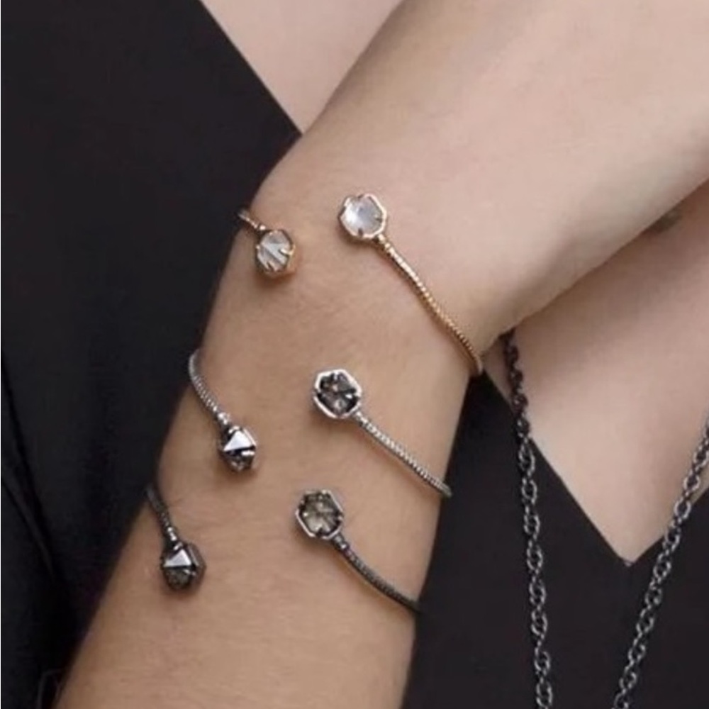 Kendra Scott Silver Druzy Bracelet